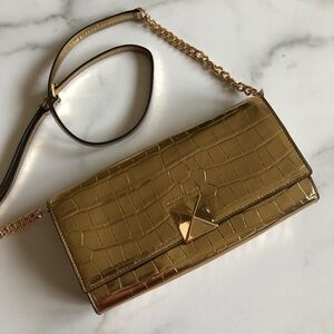 Michael Kors Karla Embossed Leather Wallet Clutch